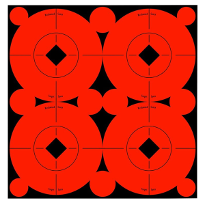 Birchwood Casey 33903 Target Spots Self-Adhesive Paper Black/Orange 3 in Bullseye Includes Pasters 40 Targets