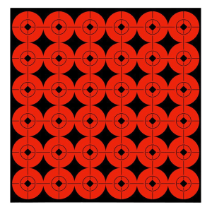 Birchwood Casey 33901 Target Spots Self-Adhesive Paper Black/Orange 1 in Bullseye 360 Targets