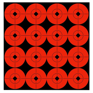 Birchwood Casey 33904 Target Spots Self-Adhesive Paper Black/Orange 1.5 in Bullseye 160 Targets