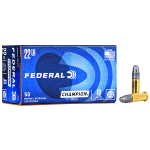 FEDERAL 510 Champion Training Rimfire 22 Lr 40 Gr Lead Round Nose 50 Per Box/ 100 Cs