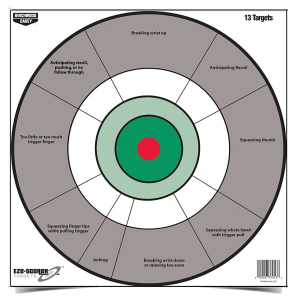 Birchwood Casey 37245 EZE-Scorer 12 in Bullseye Paper Hanging Gray/White 13 Per Pkg