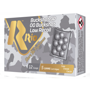  Ammunition RBLR129 Royal Buck Low Recoil 12 Gauge 2.75 In 9 Pellets 00 Buck Shot 5 Per Box/ 50 Case Ammo