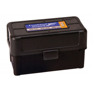 Battenfeld 1083786 Hinge-Top Ammo Box 17 Cal 204 Cal 223 Cal Black High Density Polymer 50rd