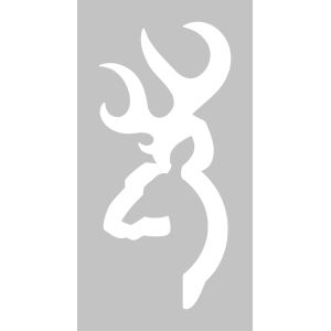 Browning 3922004714 Buckmark Decal White Vinyl Sticker 4 in - Browning