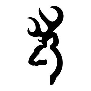 Browning 3922009914 Buckmark Decal Black Vinyl Sticker 4 in - Browning