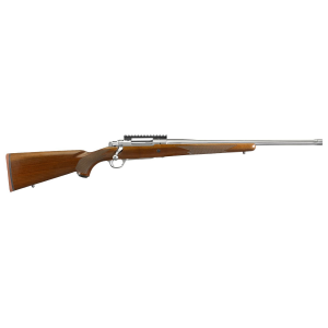 Ruger 57107 Hawkeye Hunter 308 Win 4+1 20 in Threaded Barrel, Satin Stainless Steel, American Walnut Stock, Optics Ready