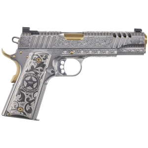 Auto-Ordnance 1911TCAC17 Texas Ranger Special Edition 45 ACP 7+1 5 Gold Plated PVD, Pistol - Auto Ordnance