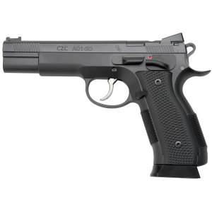 Cz Custom Shop 96333 A01-SD 9mm Luger 19+1 5 Match Grade Bull Barrel, Black Optic Cut/Serrated Steel Slide, Black Polycoat Steel Frame w/Beavertail, Black G10 Grip, Short Dustcover, Pistol - Cz-Usa