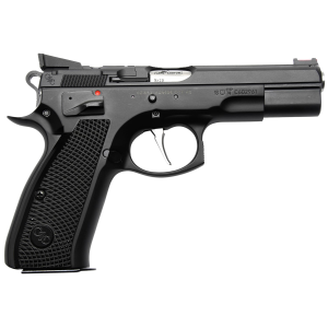 Cz Custom Shop 91706 CZ 75 Shadow Sports South Exclusive 9mm Luger 16+1 4.60 Stainless Steel Barrel, Black Optic Cut/Serrated Slide, Black Polycoat Steel Frame w/Beavertail, Black Checkered Aluminum Grip, Pistol - Cz-Usa