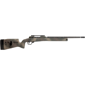 Savage 58320 110 Pro Pursuit Full Size 7mm BC 3+1 20 Carbon Fiber Threaded Barrel, Magpul OD Green Cerakote Pic Rail Stainless Steel Receiver, M-LOK Forend, Adj Comb & LOP Earth Tone Camo w/Black Webbing Synthetic Stock, Rifle - Savage Arms