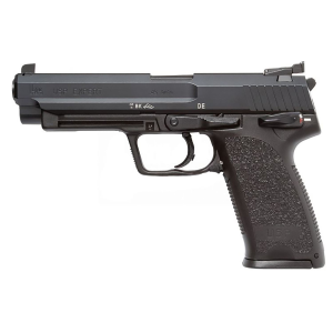 H&K 81000364 USP Expert V1 SA/DA 45 ACP Caliber with 5.19 in Barrel, 12+1 Capacity, Overall Black Finish, Serrated Trigger Guard Frame, Serrated Long Steel Slide & Polymer Grip Includes 2 Mags, Pistol