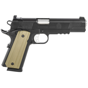 Springfield Armory PO9230 1911 Operator 45 ACP 8+1, 5 in Stainless Match Grade Steel Barrel, Black Cerakote Serrated Carbon Steel Slide, Black Cerakote Steel Frame w/Beavertail & Picatinny Rail, VZ G10 Grip, Pistol
