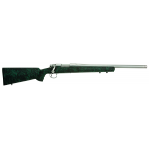 Remington R85508 Model 700 300 Win Mag 3+1 Cap 24 in 5-R TB Polished Stainless Rec/Barrel Black Fixed HS Precision Stock with Green Webbing Right Hand (Full Size) - Remington