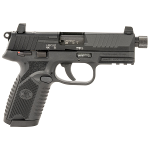 FN 66101684 502 Tactical 22 LR 10+1 4.60 Steel Threaded Barrel, Black Optic Ready/Serrated Slide & Poly Frame w/Pic Rail, Black Textured Poly Grip, Ambi, 5 Mags, Rimfire Pistol - Fn Herstal