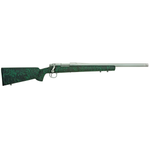 Remington R85200 Model 700 308 Win 4+1 Cap 20 in 5-R TB Polished Stainless Rec/Barrel Black Fixed HS Precision Stock with Green Webbing Right Hand (Full Size) - Remington