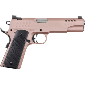Auto-Ordnance 1911TCAC8 1911 45 ACP 7+1 5 in Stainless Steel Barrel, Serrated Stainless Steel Slide, Rose Gold Cerakote Steel Frame w/Beavertail, Armor Black Cerakote Engraved Aluminum Grip
