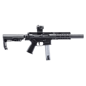 B&T SPC9, Semi-auto Rifle, SBR, 9MM, 4.5 in Barrel, Anodized Finish, Black, Glock Mag Compatible, 1 Mag, 33 Rounds, Includes Suppressor BT-500003-PDW-SBR-SD-G-TS