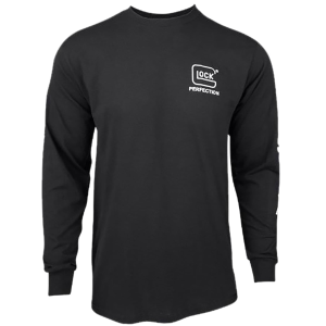 Glock AP96100 Perfection Long Sleeve Tee Black Pre-Shrunk Cotton Long Sleeve Large,Graphic Tees - Glock