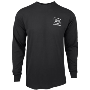 Glock AP96102 Perfection Long Sleeve Tee Black Pre-Shrunk Cotton Long Sleeve 2XL,Graphic Tees - Glock