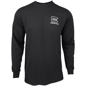 Glock AP96103 Perfection Long Sleeve Tee Black Pre-Shrunk Cotton Long Sleeve 3XL,Graphic Tees - Glock