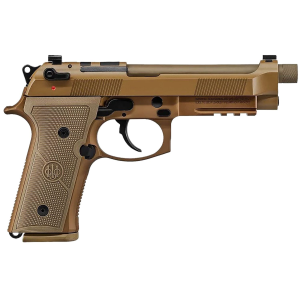 Beretta USA JS92M9A4G M9A4 9mm Luger 5.10 in 10+1 Flat Dark Earth Polymer Frame/Grip Flat Dark Earth Optics Ready Steel Slide Includes Ammo Can Shaped Carrying Case
