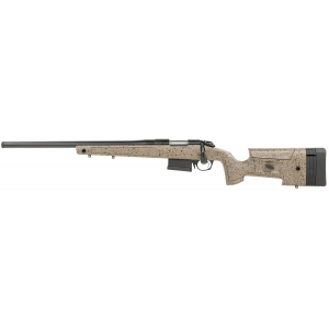 Bergara Rifles B14S351LC B-14 HMR 308 Win 5+1 20 in Black Cerakote Rec/Barrel Black Speckled Brown Adjustable Cheekpiece Mini-Chassis Stock Left Hand (Full Size)