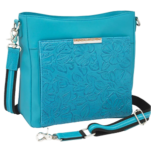 Gun Tote'n Mamas/Kingport GTM98TLDTBLUE Slim X-Body Turquoise Leather,Purses - Gtm