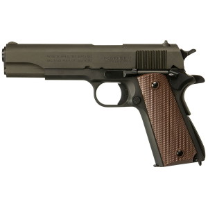 Inland MFG ILM1911 1911 A1 Government 45 ACP 7+1 5 in Barrel, Black Parkerized Steel Frame w/Beavertail, Serrated Steel Slide, Wood Grip, Manual Safety, Pistol