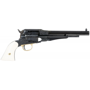 Taylors & Company 550761 Remington Conversion LawDawg 45 Colt (LC) Caliber with 8 Barrel, 6rd Capacity Cylinder, Overall Blued Engraved Finish Steel & 2-Piece Ivory Grip