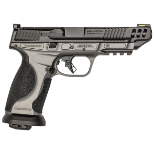 Smith & Wesson 13717 M&P Performance Center M2.0 Competitor Full Size 9mm Luger 10+1, 5 in Black Armornite Steel Barrel, Black Armornite Optic Ready/Serrated Stainless Steel Slide, Tungsten Gray Cerakote Aluminum Frame w/Picatinny Rail, Pistol