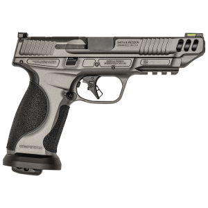Smith & Wesson 13198 M&P PC M2.0 Competitor Full Size 9mm Luger 10+1, 5 Black Armornite Steel Barrel, Tungsten Gray Cerakote Optic Ready/Serrated Stainless Steel Slide & Aluminum Frame w/Pic Rail, Ambi, Pistol