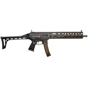 Grand Power 810091157978 SP9A3 Stribog 9mm Luger 30+1 16 Black Threaded BBL, M-LOK Handguard, Black Hardcoat Anodize Alum Rcvr w/Pic Rail, Black Polymer Side Folding Stock, Black Polymer Grip, Thread Protector, Ambidextrous,Tactical Rifles - Global Defense
