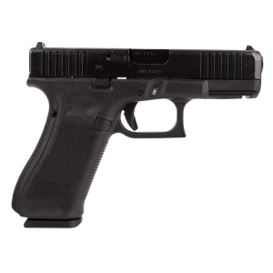 Glock UA455S201MOS G45 Gen5 MOS Full Size Frame 9mm Luger 10+1 4.02 Black GMB Barrel, Black nDLC MOS Cut/Serrated Steel Slide, Black Poly Frame w/Pic Rail, Interchangeable Backstrap Grip, Pistol - Glock