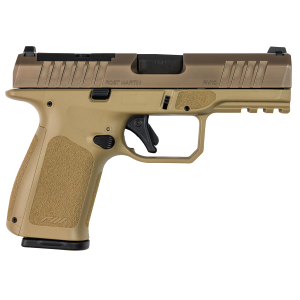 Rost Martin RM1CMOVOSP RM1C Compact Frame 9mm Luger 17+1 4 Black Match Grade BBL, Movaja Steel Optic Ready/Serr Slide, FDE Polymer Frame w/Pic Rail, Textured Grip, Ambidextrous,Pistol - Rost Martin
