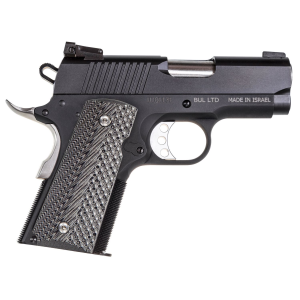 Magnum Research DE1911U 1911U 45 ACP 6+1, 3 in Black Steel Bull Barrel, Matte Black Serrated Carbon Steel Slide, Black Anodized Aluminum Frame w/Beavertail, Black/Gray G10 Grip, Grip Safety, Right Hand, Pistol