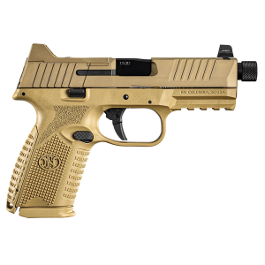 FN 66100746 509 Midsize Tactical 9mm Luger 4.50in Threaded Barrel 10+1, Flat Dark Earth Polymer Frame With Mounting Rail, Optic Cut FDE Stainless Steel Slide, No Manual Safety, Optics Ready