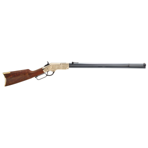 Henry H011D3 Original Deluxe 3rd Edition Full Size 44-40 Win 13+1 24.50 in Blued Octagon Barrel, Brass Polished Brass Receiver, Fancy American Walnut Wood Stock, Rifle