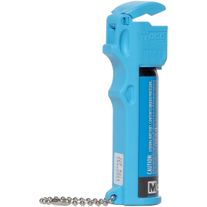 Mace 80727 Personal Pepper Spray OC Pepper/UV Dye 20 Burst 12ft Neon Blue Includes Keychain - Mace Security
