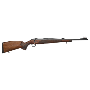 CZ-USA 07304 CZ 600 Lux Full Size 300 Win Mag 3+1 24 in Black Threaded Barrel, Black Steel Receiver, Walnut Bavarian Style Stock, Right Hand, Rifle