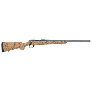 Howa HHS43334 M1500 HS Precision 300 Win Mag 3+1 24 in Blued Threaded Barrel/Rec, Tan with Black Webbed HS Precision Stock, Rifle