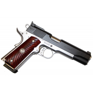 Wilson Combat Classic Pistol WC-A-TTSCA, .45 ACP, 5 in Stainless Match Grd BBL, Two-Tone: Black Slide/Stainless Lower, Armor-Tuff Slide, Rosewood Grips, Ambi, Magwell, 8 Rds, CA Approved