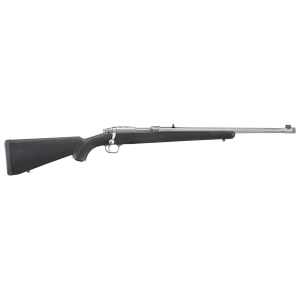 Ruger 7419 77/357 357 Mag 5+1 18.50 in Threaded Barrel, Brushed Stainless Steel, Integral Scope Mount On A Solid Steel Receiver, Black Synthetic Stock, Rifle