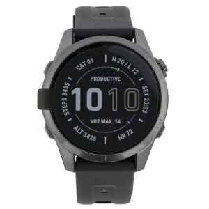 Garmin 0100253924 Fenix 7S Sapphire Edition Fitness Tracker Carbon Gray DLC/Black 42mm Solar Compatible With iPhone/Android Wi-Fi/Bluetooth/ANT+ GPS Yes - Garmin