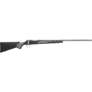 REMINGTON R84343 Model 700 Varmint Sf 223 Rem 5+1 Cap 26 In Polished Stainless Rec/barrel Matte Black Fixed Hogue Overmolded Stock With Gray Panels Right Hand (full Size)