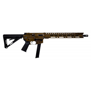Diamondback DB1417P071 DB9R 9mm Luger 16 in 32+1 Midnight Bronze Cerakote Adjustable Magpul MOE Carbine Stock Black Magpul MOE Grip 15 in M-LOK