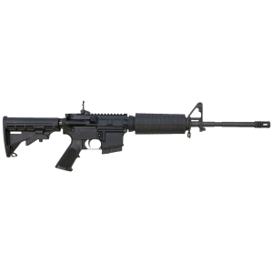 Bushmaster 0010011CA M4 Patrolmans 5.56x45mm NATO 10+1 16 in Barrel, A2 Birdcage Flash Hider, Collapsible Stock w/6 Position Buffer Tube, M4 Handguard, A2 Front /Midwest Industries Flip Up Rear Sight, Mil-Spec Trigger, Rifle