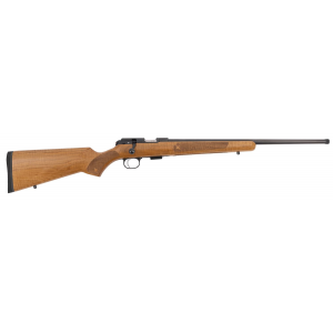 CZ-USA 02396 CZ 457 American 22 LR 5+1 20 in Black Nitride Steel Threaded Barrel, AAAA Maple Wood Stock