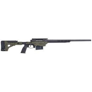 Savage Arms 57551 Axis II Precision 308 Win 10+1 22 in, Matte Black Barrel/Rec, OD Green Adjustable MDT Aluminum Chassis, Polymer Grip, Rifle