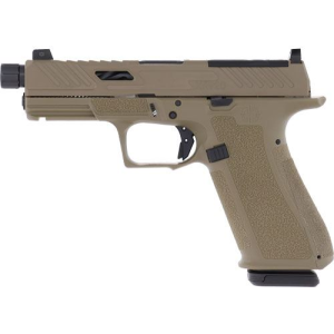 Shadow Systems SS3022 XR920 Elite 9mm Luger 17+1 5 in Black Nitride Match Grade/Spiral Fluted/Threaded Barrel, Black Nitride Optic Cut/Serrated/Window Cut Stainless Steel Slide, FDE Polymer Frame w/Beavertail & Picatinny Rail, Pistol