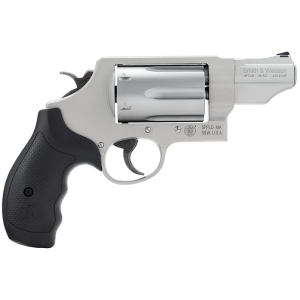SMITH & Wesson 160410 Governor 45 Colt (lc) Or 2.50 In 410 Gauge, 2.75 In Stainless Barrel, 6rd Stainless Cylinder, Matte Silver Scandium Alloy Z-frame, Black Polymer Grip , Revolver